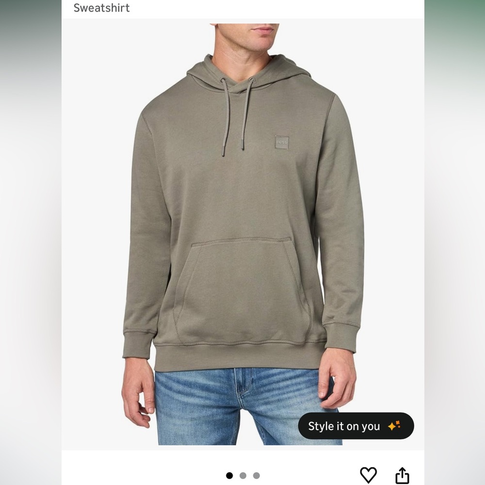 Boss Men's Khaki Hoodie